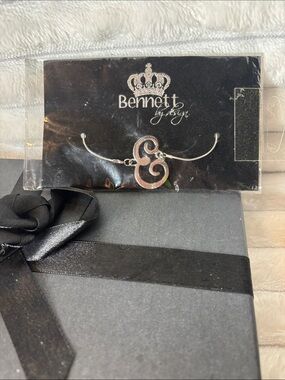 Bennett by Design Silver Initial "E" Bracelet NWT